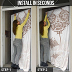 New Zealand Manta Ray Tattoo Door Cover Aotearoa Maori Haehae Beige - Aussie Hoodie