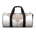 New Zealand Manta Ray Tattoo Duffle Bag Aotearoa Maori Haehae Beige