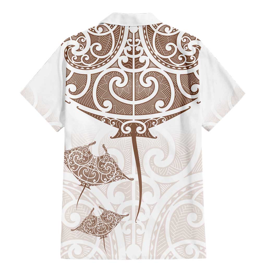 New Zealand Manta Ray Tattoo Family Matching Mermaid Dress and Hawaiian Shirt Aotearoa Maori Haehae Beige - Aussie Hoodie