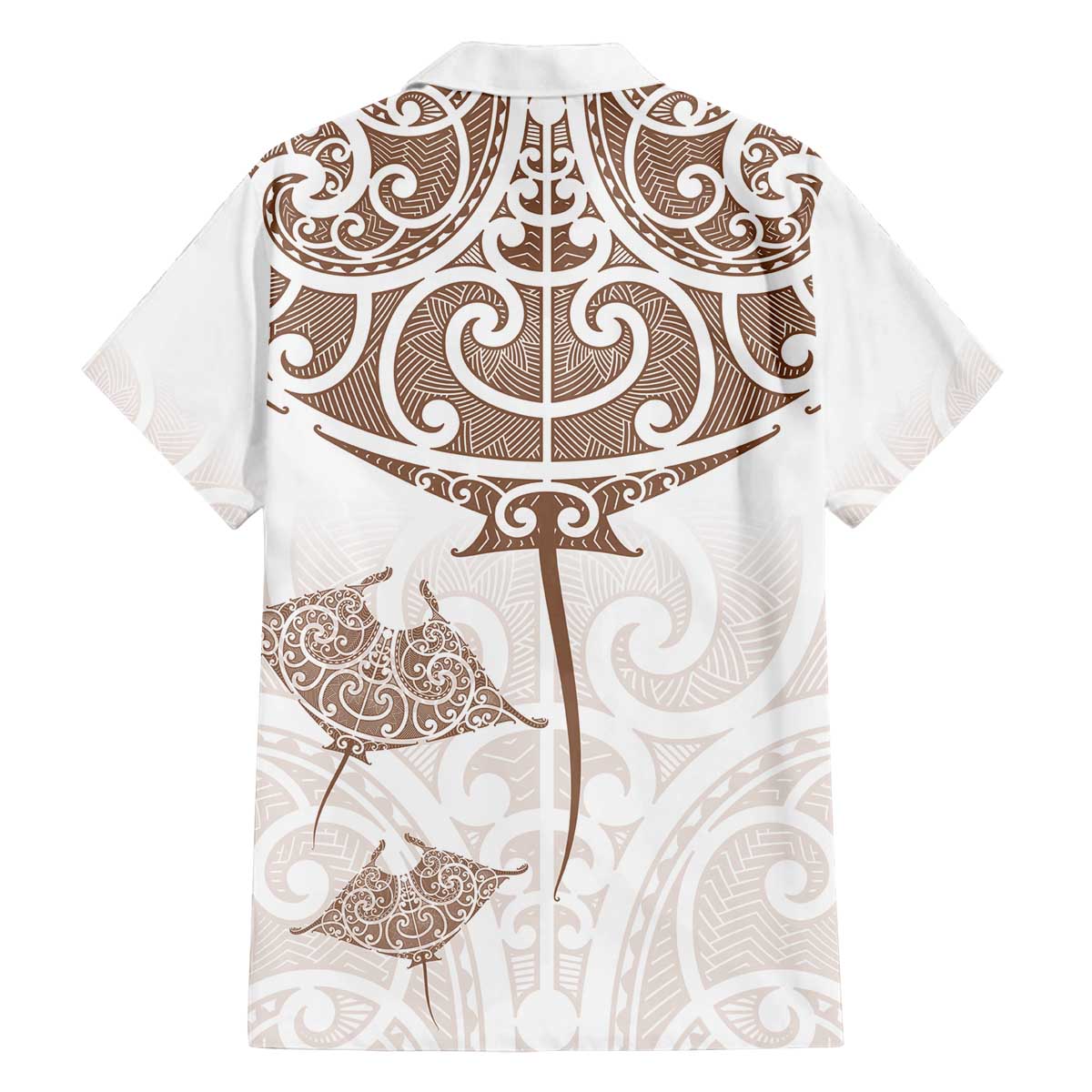 New Zealand Manta Ray Tattoo Family Matching Off The Shoulder Long Sleeve Dress and Hawaiian Shirt Aotearoa Maori Haehae Beige - Aussie Hoodie