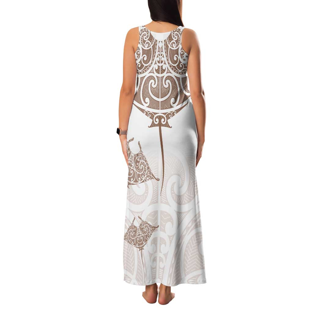 New Zealand Manta Ray Tattoo Family Matching Tank Maxi Dress and Hawaiian Shirt Aotearoa Maori Haehae Beige - Aussie Hoodie