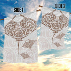 New Zealand Manta Ray Tattoo Garden Flag Aotearoa Maori Haehae Beige - Aussie Hoodie