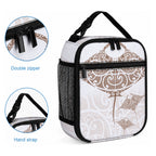 New Zealand Manta Ray Tattoo Lunch Bag Aotearoa Maori Haehae Beige