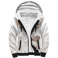 New Zealand Manta Ray Tattoo Sherpa Hoodie Aotearoa Maori Haehae Beige - Aussie Hoodie