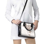 New Zealand Manta Ray Tattoo Shoulder Handbag Aotearoa Maori Haehae Beige - Aussie Hoodie