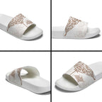 New Zealand Manta Ray Tattoo Slide Sandals Aotearoa Maori Haehae Beige - Aussie Hoodie