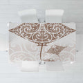 New Zealand Manta Ray Tattoo Tablecloth Aotearoa Maori Haehae Beige - Aussie Hoodie