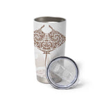 New Zealand Manta Ray Tattoo Tumbler Cup Aotearoa Maori Haehae Beige - Aussie Hoodie