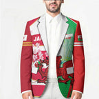 Japan and Wales Rugby Custom Blazer Brave Blossoms Welsh Dragon Together