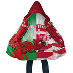 Japan and Wales Rugby Custom Cloak Brave Blossoms Welsh Dragon Together