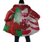 Japan and Wales Rugby Custom Cloak Brave Blossoms Welsh Dragon Together
