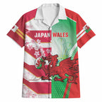 Japan and Wales Rugby Custom Hawaiian Shirt Brave Blossoms Welsh Dragon Together
