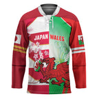 Japan and Wales Rugby Custom Hockey Jersey Brave Blossoms Welsh Dragon Together