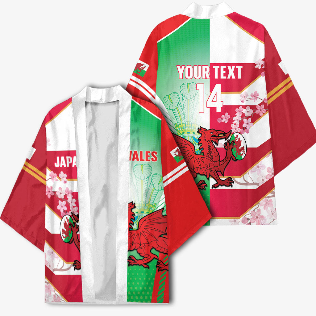 Japan and Wales Rugby Custom Kimono Brave Blossoms Welsh Dragon Together