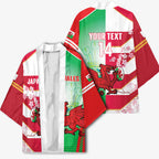 Japan and Wales Rugby Custom Kimono Brave Blossoms Welsh Dragon Together