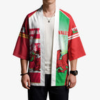 Japan and Wales Rugby Custom Kimono Brave Blossoms Welsh Dragon Together