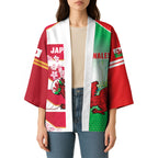 Japan and Wales Rugby Custom Kimono Brave Blossoms Welsh Dragon Together