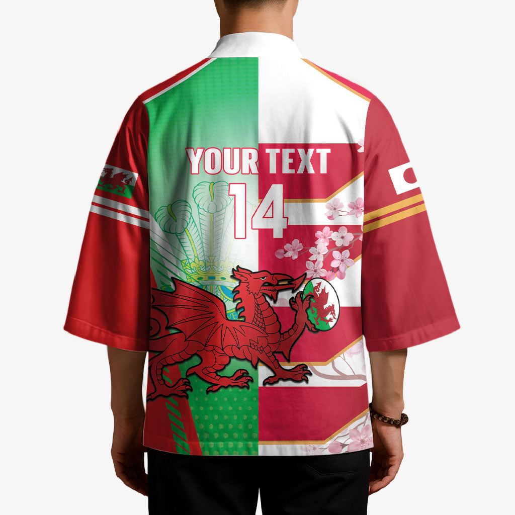 Japan and Wales Rugby Custom Kimono Brave Blossoms Welsh Dragon Together