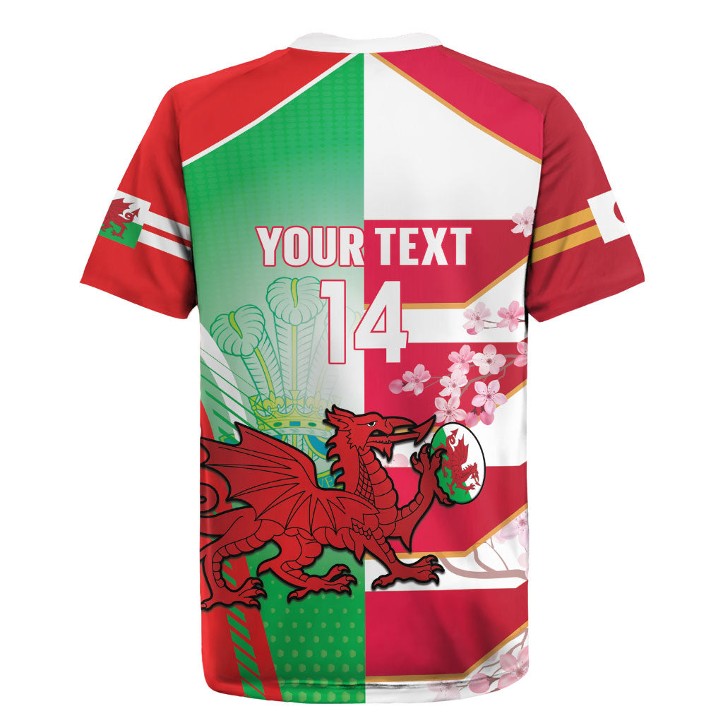 Japan and Wales Rugby Custom Rugby Jersey Brave Blossoms Welsh Dragon Together