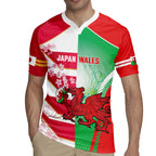 Japan and Wales Rugby Custom Rugby Jersey Brave Blossoms Welsh Dragon Together