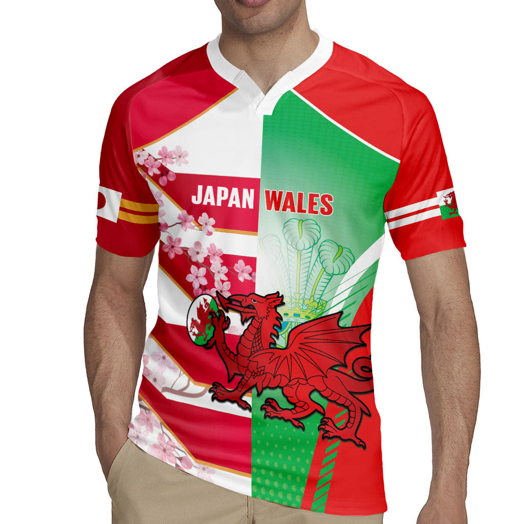 Japan and Wales Rugby Custom Rugby Jersey Brave Blossoms Welsh Dragon Together