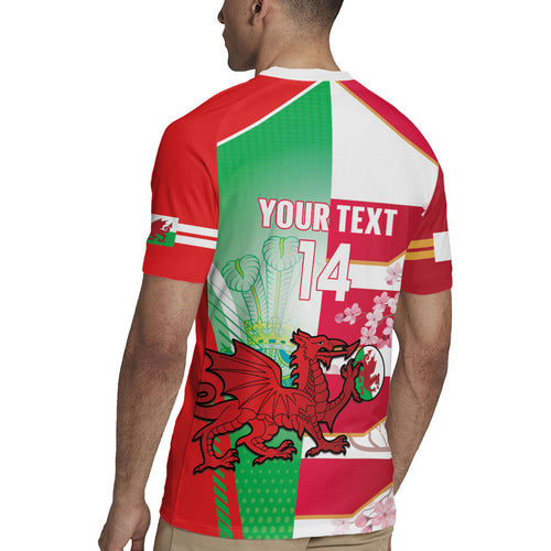 Japan and Wales Rugby Custom Rugby Jersey Brave Blossoms Welsh Dragon Together