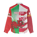 Japan and Wales Rugby Custom Women Casual Shirt Brave Blossoms Welsh Dragon Together