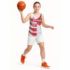 Japan and England Rugby Custom Basketball Jersey Brave Blossoms Red Roses Together