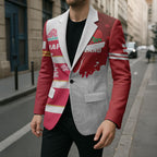 Japan and England Rugby Custom Blazer Brave Blossoms Red Roses Together
