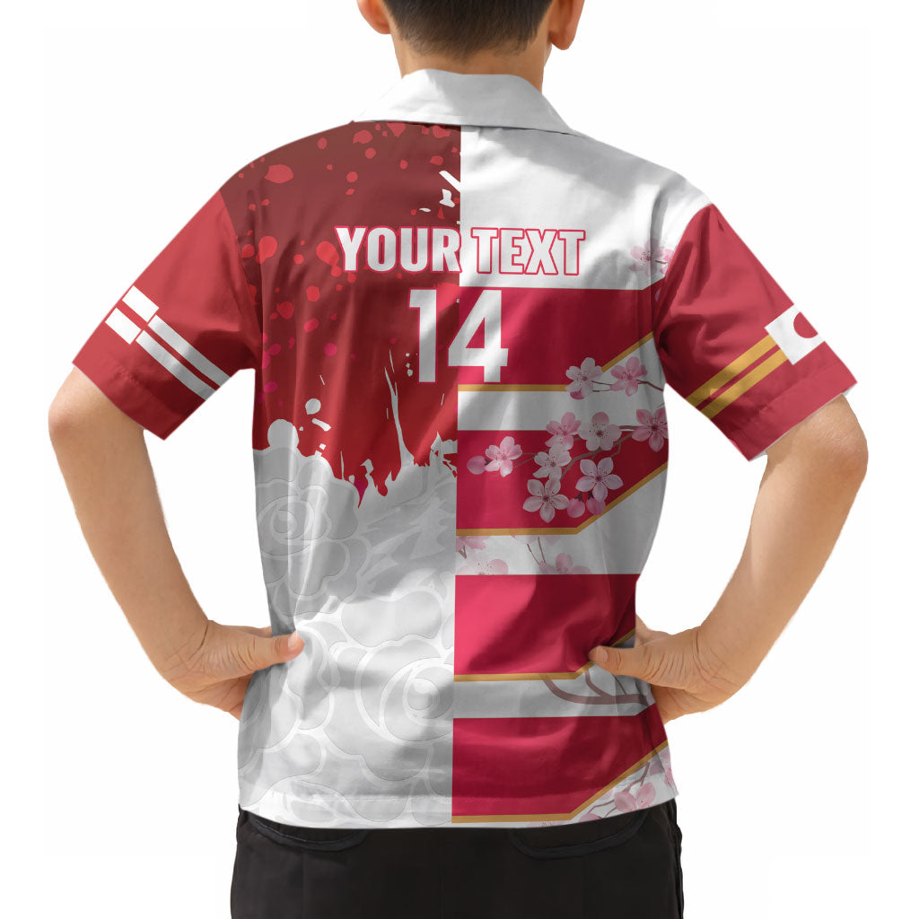 Japan and England Rugby Custom Kid Hawaiian Shirt Brave Blossoms Red Roses Together