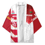 Japan and England Rugby Custom Kimono Brave Blossoms Red Roses Together