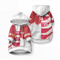 Japan and England Rugby Custom Pet Hoodie Brave Blossoms Red Roses Together