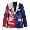 Japan and Scotland Rugby Custom Blazer Brave Blossoms Scottish Thistle Together