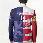 Japan and Scotland Rugby Custom Blazer Brave Blossoms Scottish Thistle Together