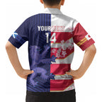 Japan and Scotland Rugby Custom Kid Hawaiian Shirt Brave Blossoms Scottish Thistle Together