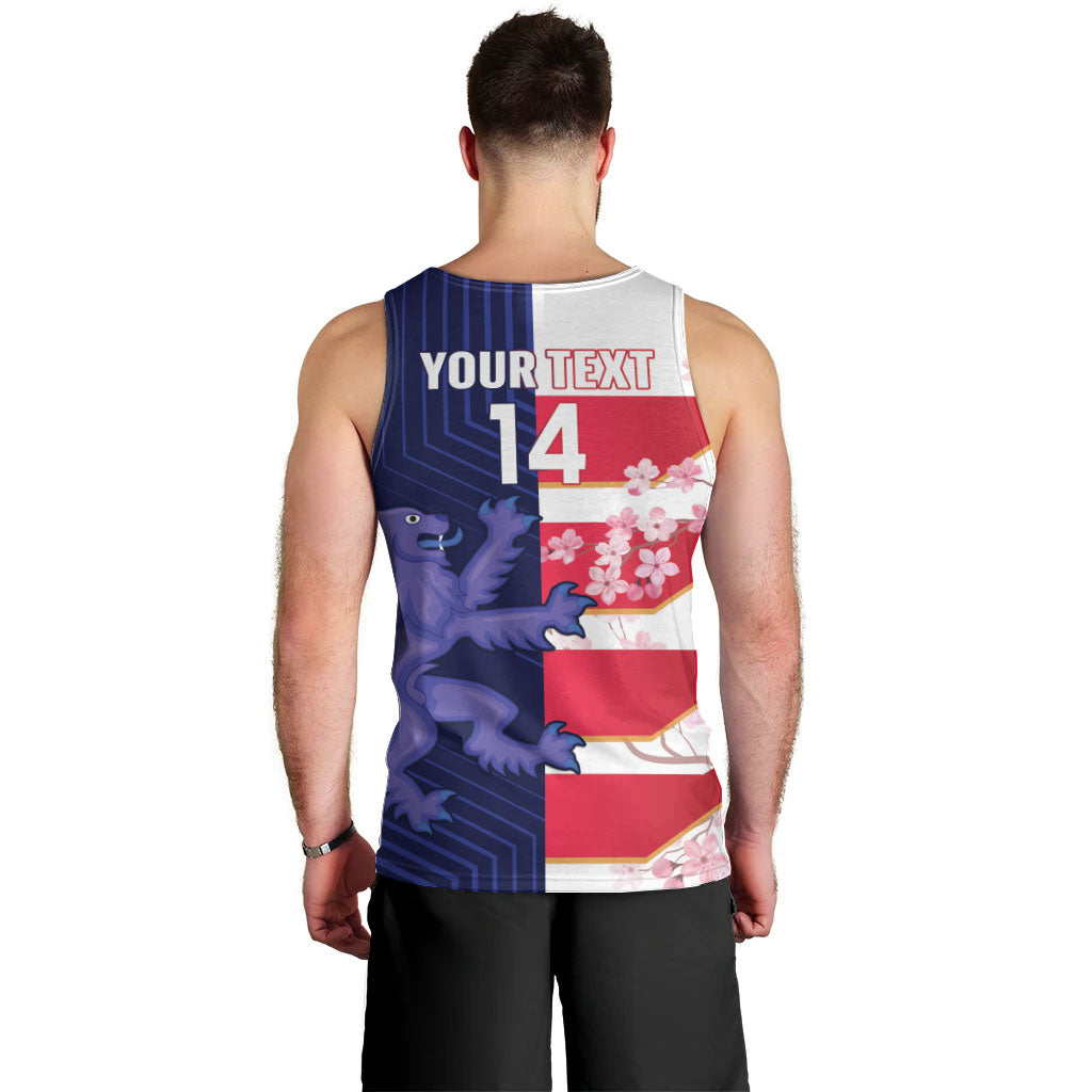 Japan and Scotland Rugby Custom Men Tank Top Brave Blossoms Scottish Thistle Together