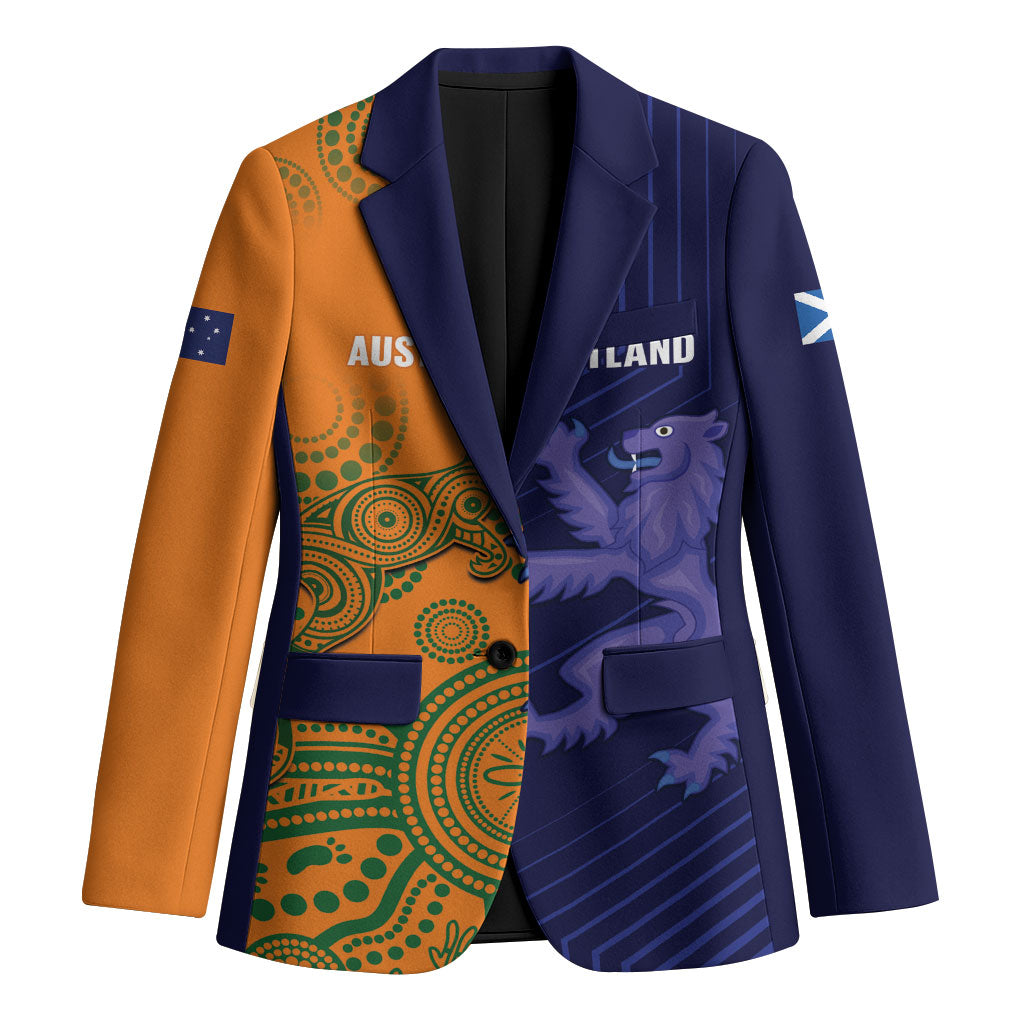 Australia and Scotland Rugby Custom Blazer Wallabies Scottish Thistle Together