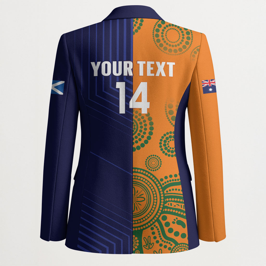 Australia and Scotland Rugby Custom Blazer Wallabies Scottish Thistle Together