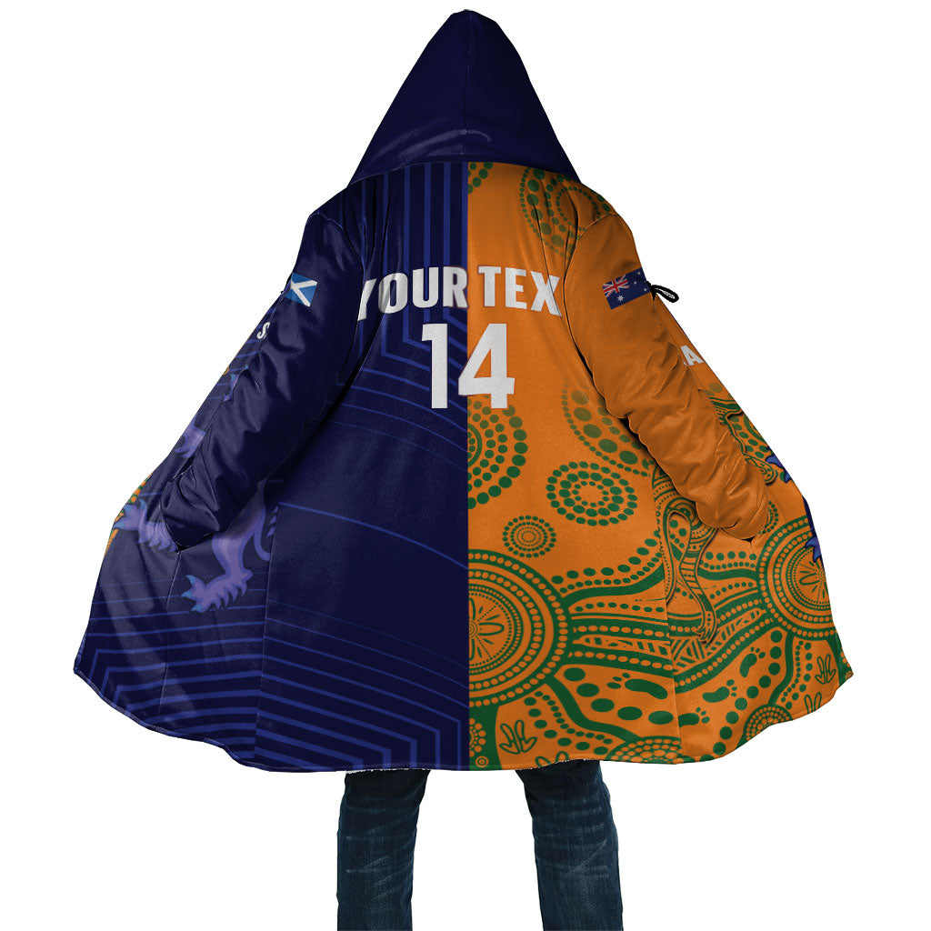 Australia and Scotland Rugby Custom Cloak Wallabies Scottish Thistle Together