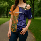 Australia and Scotland Rugby Custom Cross Shoulder Shirt Wallabies Scottish Thistle Together