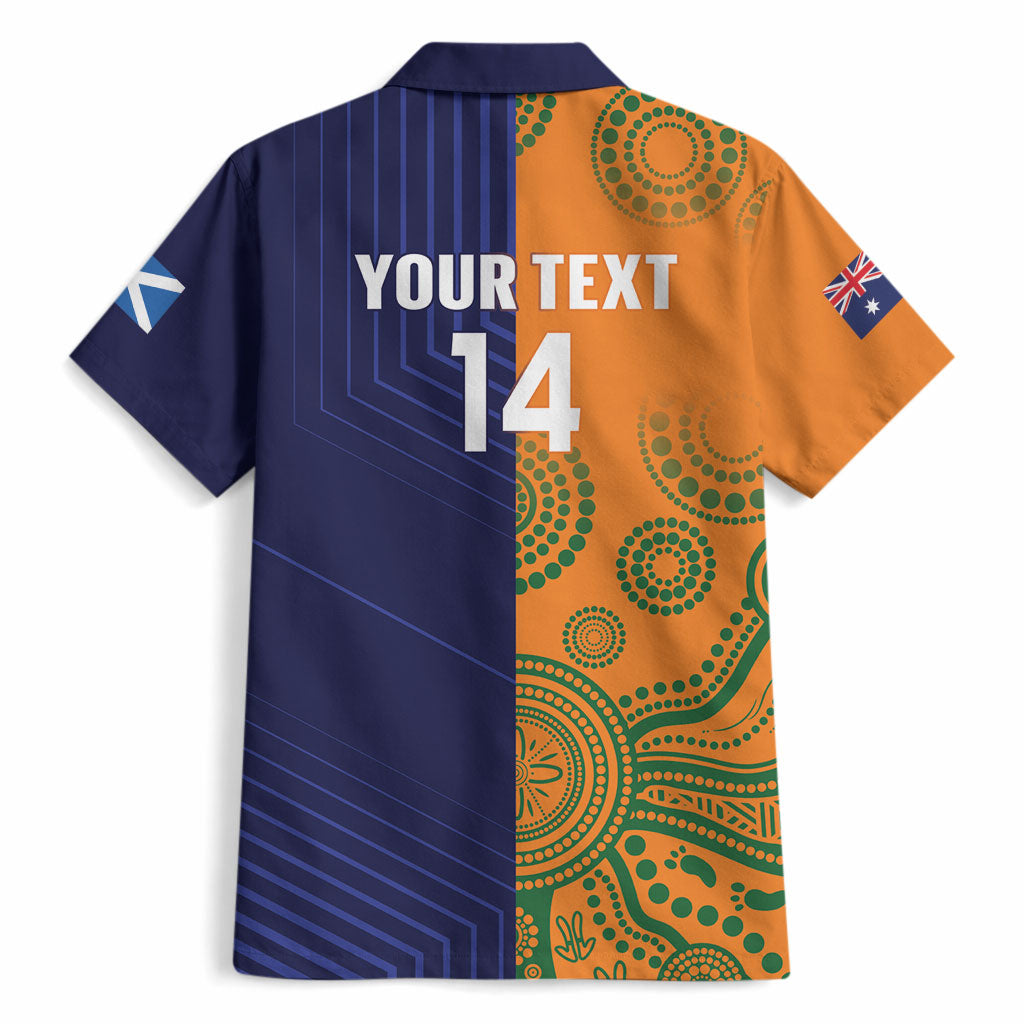 Australia and Scotland Rugby Custom Hawaiian Shirt Wallabies Scottish Thistle Together