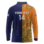 Australia and Scotland Rugby Custom Long Sleeve Polo Shirt Wallabies Scottish Thistle Together