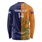 Australia and Scotland Rugby Custom Long Sleeve Shirt Wallabies Scottish Thistle Together