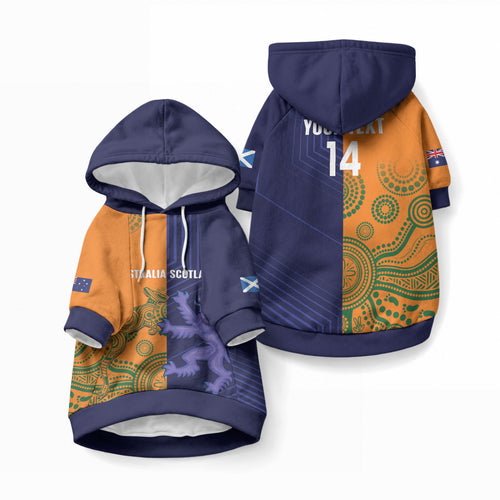 Australia and Scotland Rugby Custom Pet Hoodie Wallabies Scottish Thistle Together