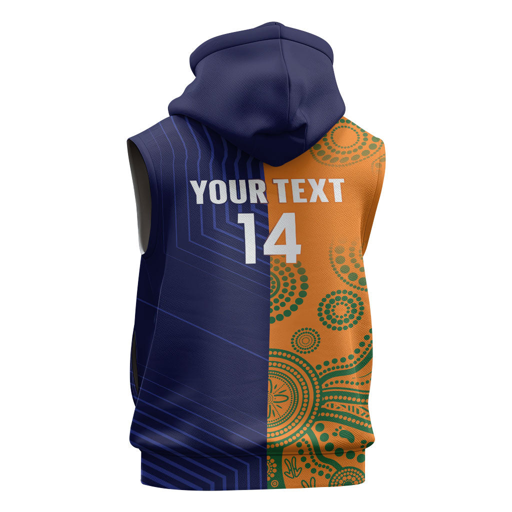 Australia and Scotland Rugby Custom Sleeveless Hoodie Wallabies Scottish Thistle Together