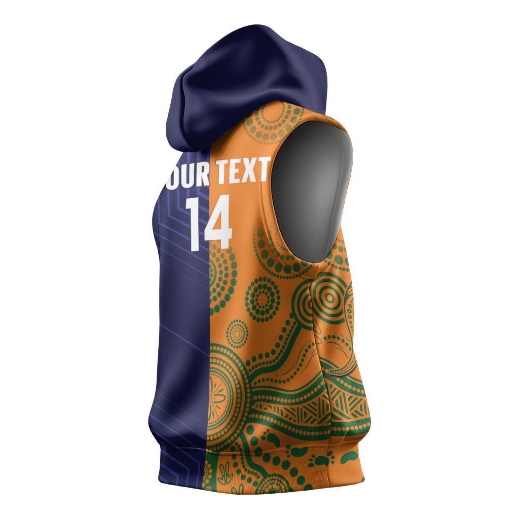 Australia and Scotland Rugby Custom Sleeveless Hoodie Wallabies Scottish Thistle Together