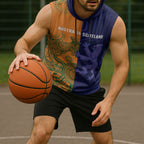 Australia and Scotland Rugby Custom Sleeveless Hoodie Wallabies Scottish Thistle Together