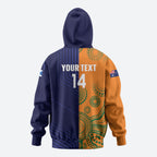 Australia and Scotland Rugby Custom Zip Hoodie Wallabies Scottish Thistle Together