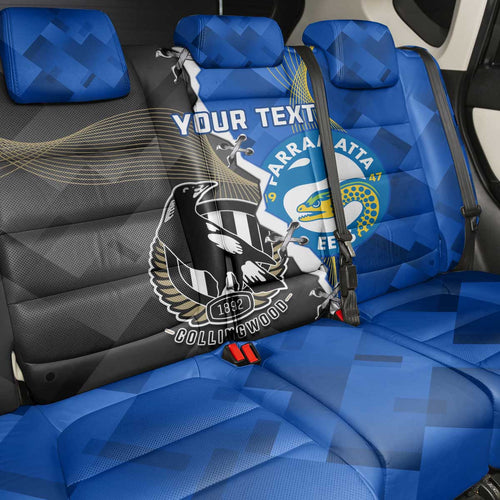 Custom Magpies Football And Eels Rugby Back Car Seat Cover Dynamic Style