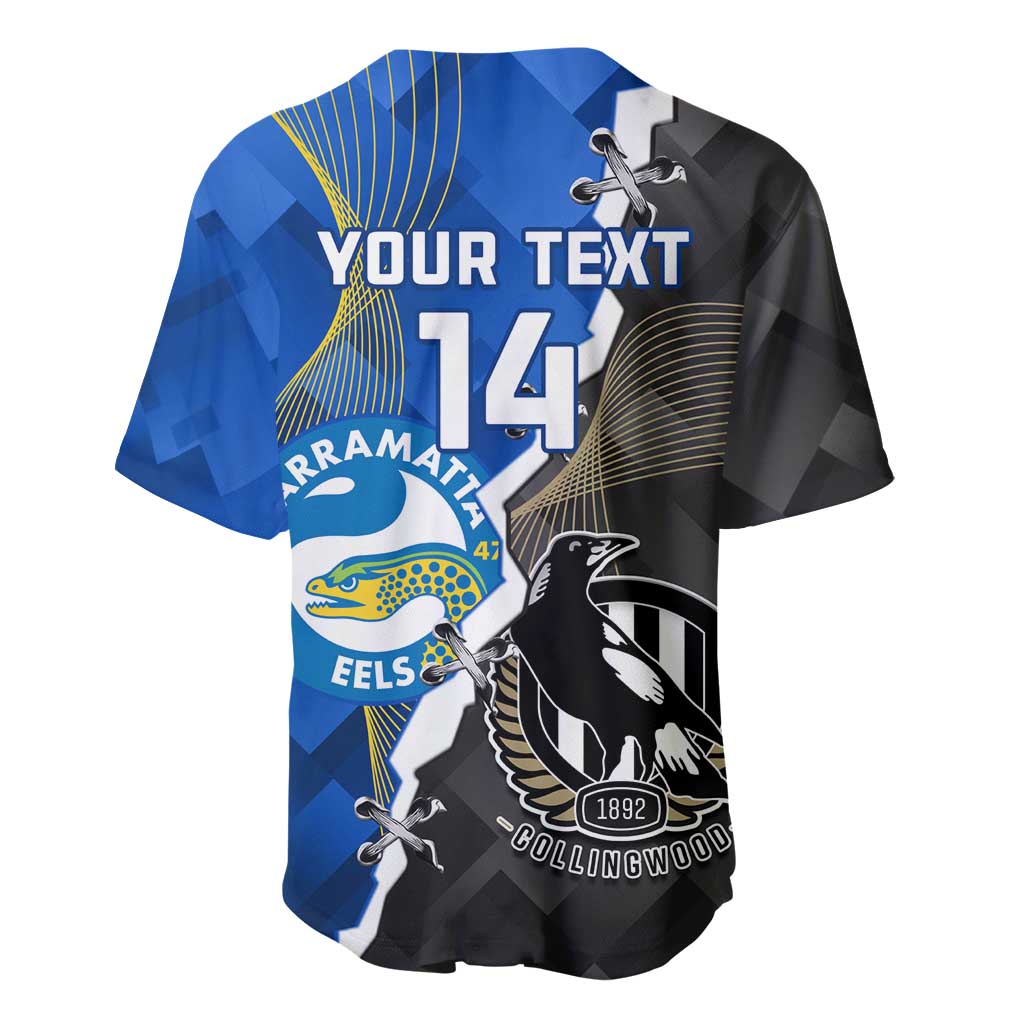 Custom Magpies Football And Eels Rugby Baseball Jersey Dynamic Style